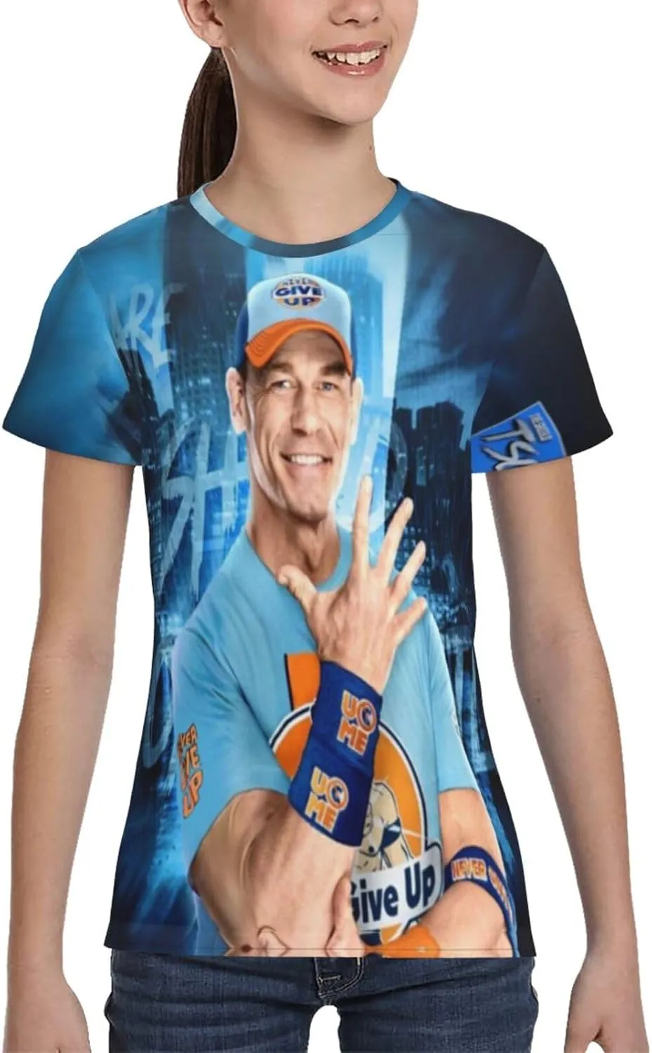 John Wrestler Cena T-Shirt Teen Boy Girl 3D Printing Short-Sleeved T-Shirt Fashion Youth Shirt