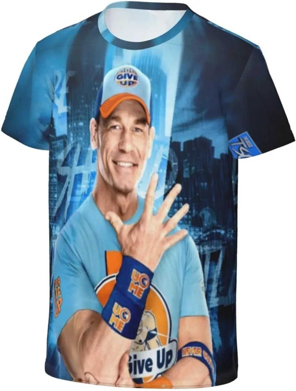 John Wrestler Cena T-Shirt Teen Boy Girl 3D Printing Short-Sleeved T-Shirt Fashion Youth Shirt