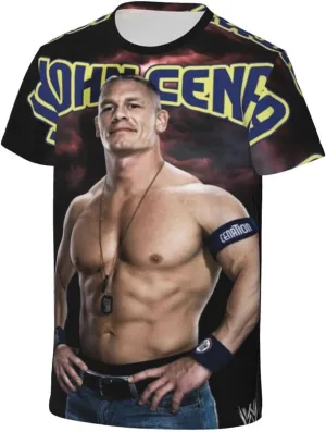John Wrestler Cena T-Shirt Teen Boy Girl 3D Printing Short-Sleeved T-Shirt Fashion Youth Shirt