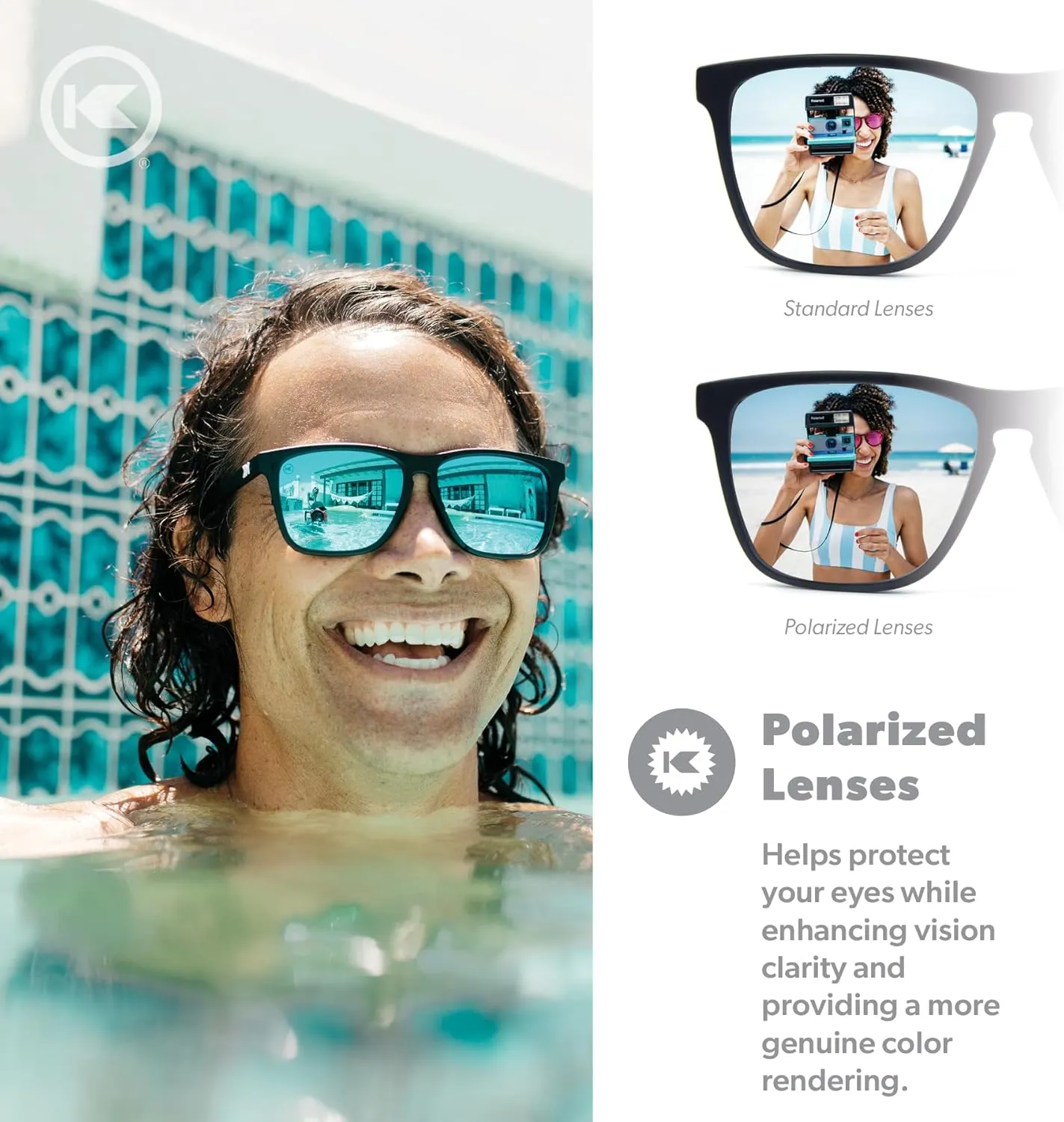 Knockaround Fast Lanes and Sport Polarized Sunglasses for Men & Women - Impact Resistant Lenses & Full UV400 Protection
