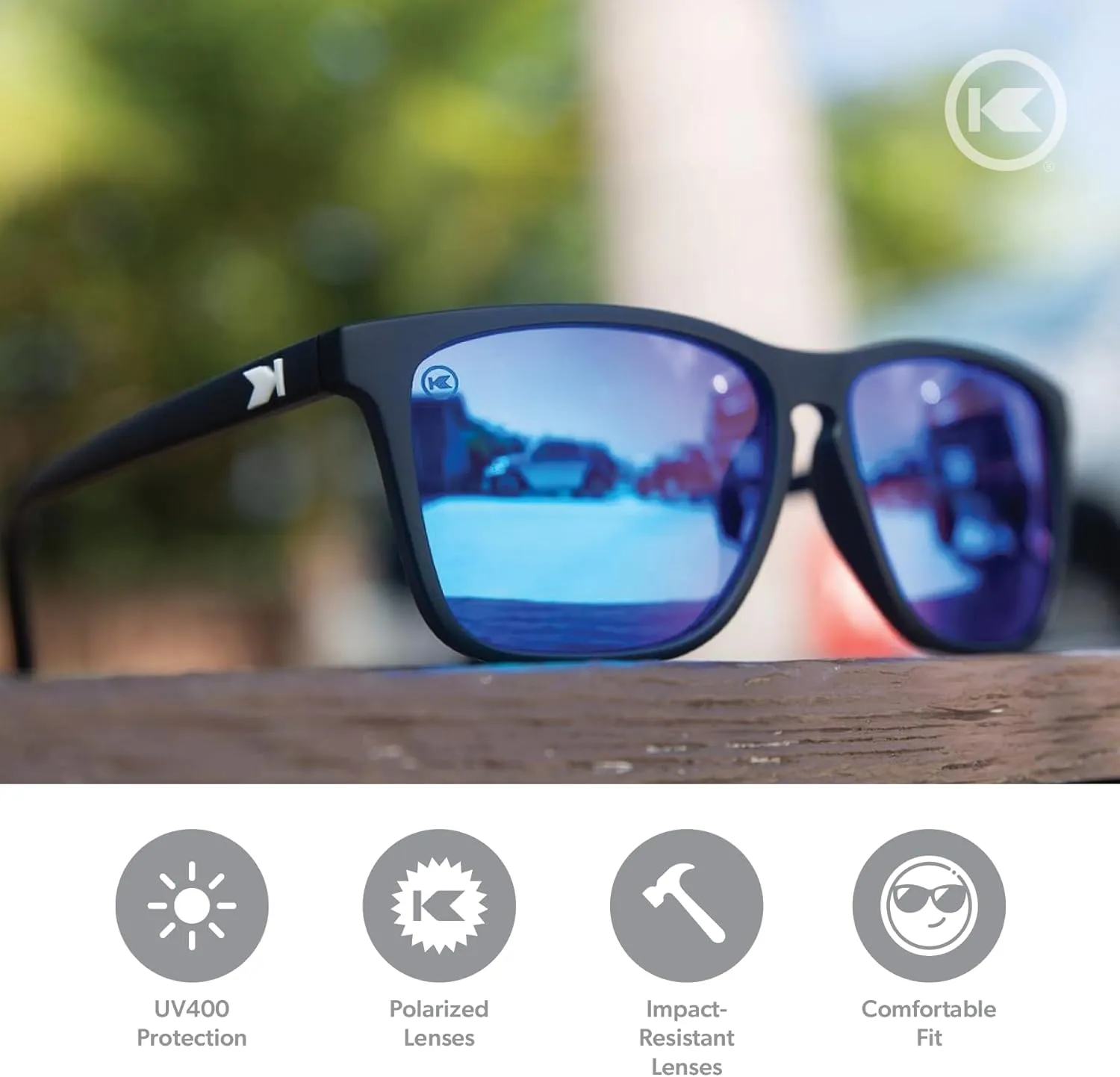 Knockaround Fast Lanes and Sport Polarized Sunglasses for Men & Women - Impact Resistant Lenses & Full UV400 Protection