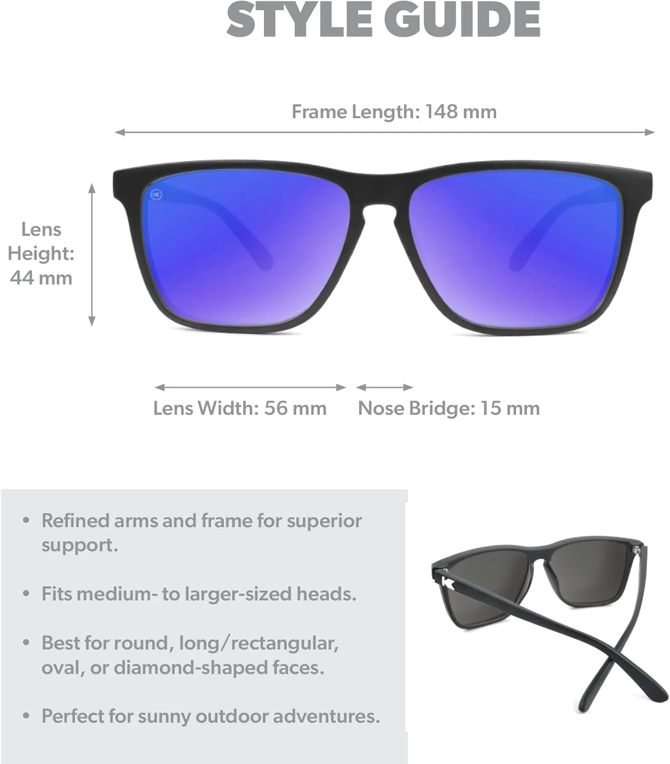 Knockaround Fast Lanes and Sport Polarized Sunglasses for Men & Women - Impact Resistant Lenses & Full UV400 Protection