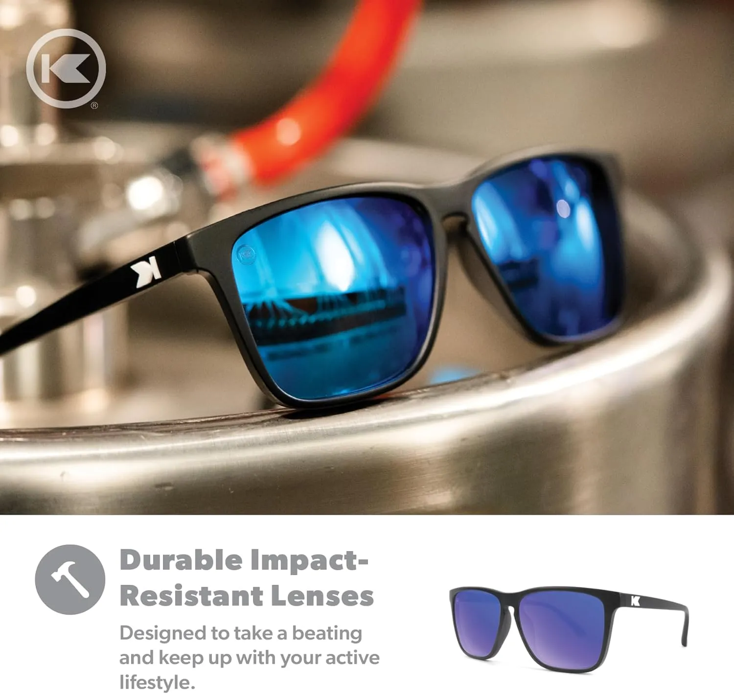 Knockaround Fast Lanes and Sport Polarized Sunglasses for Men & Women - Impact Resistant Lenses & Full UV400 Protection