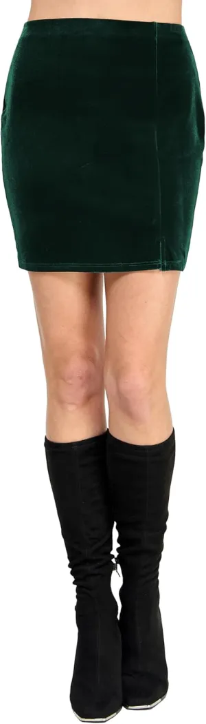 LaClef Women's Mini Fitting Split Skirt