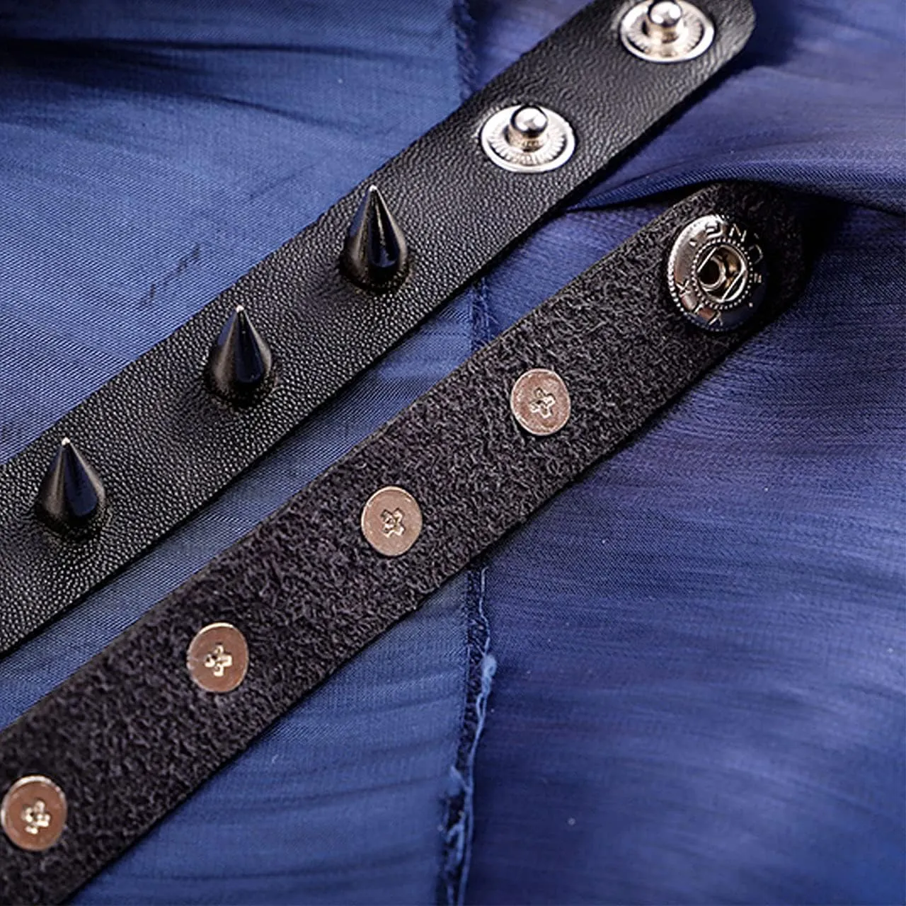 Leather Cuff Bracelet Punk Bracelet Rock Braided Rivets Wristband for Men Women Adjustable