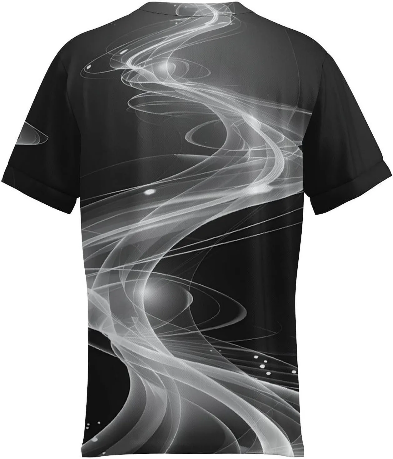 Light Streak Black and White Abstract Line Mens Shirts V Neck Short Sleeve T-Shirts Summer Tops Graphic Tees