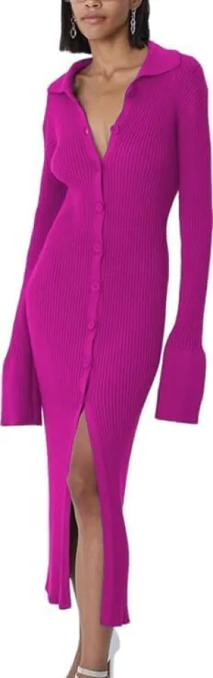 Long sweater dress for women Bodycon Sweater Dresses Botton Down Slim fit Cardigan dress Knit Sweater Dresses