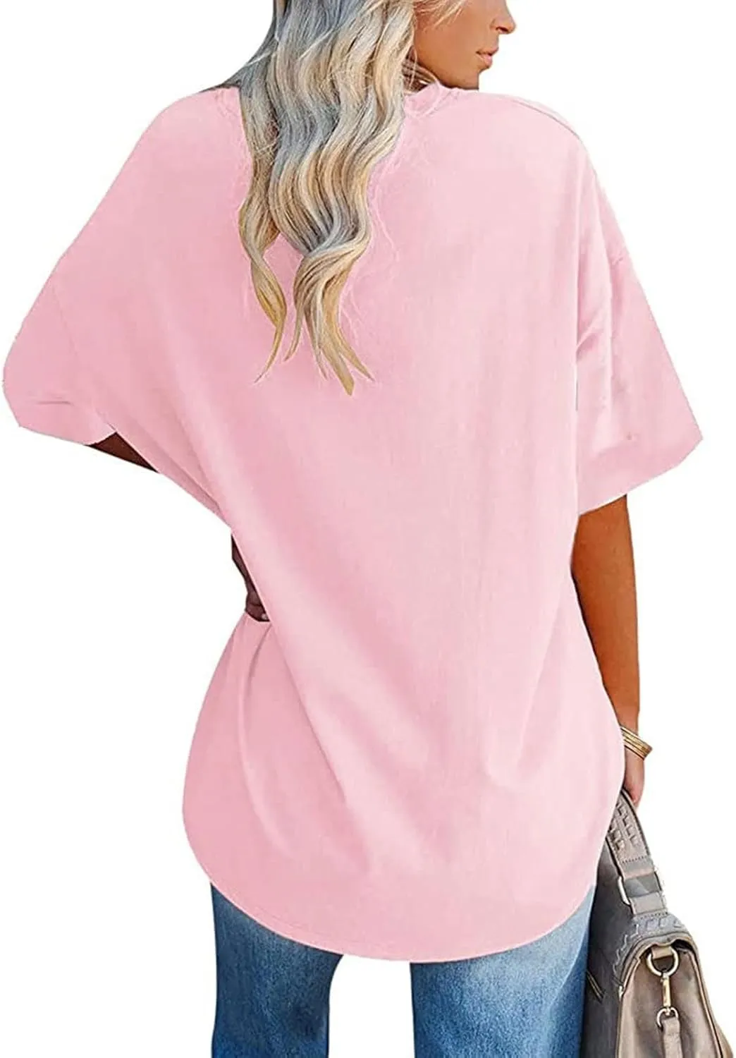 luwita Oversized T Shirts for Women Loose Fit Crewneck Short Sleeve Tops Summer Casual Blouse Y2K 2025 Basic Tees