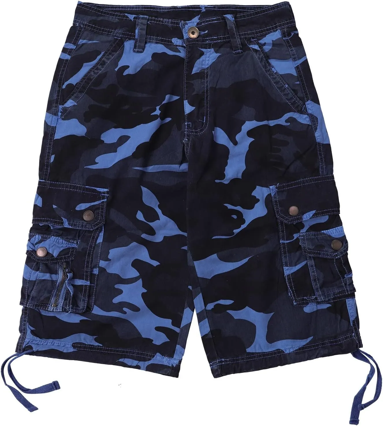 Mens Cargo Shorts Cotton Work Shorts Multi Pocket Casual Workout Shorts Loose Fit Military Cargo Shorts with No Belt