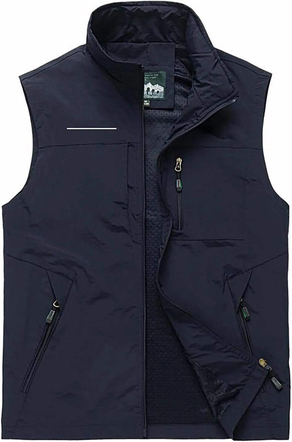 Mens Lightweight Travel Vest with Hidden Pocket Casual Utility Outdoor Vest Work Fish Tactical CAGO Jackets