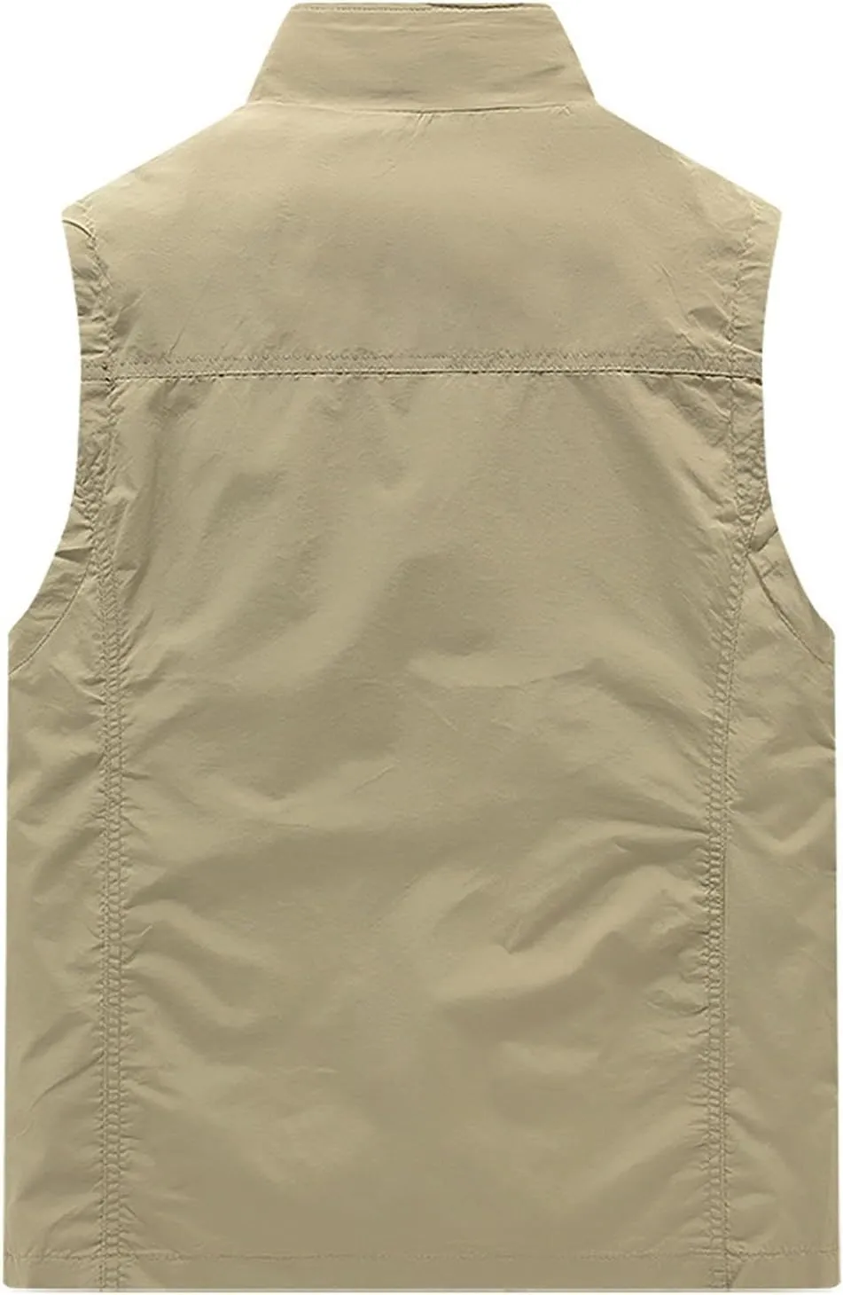 Mens Lightweight Travel Vest with Hidden Pocket Casual Utility Outdoor Vest Work Fish Tactical CAGO Jackets