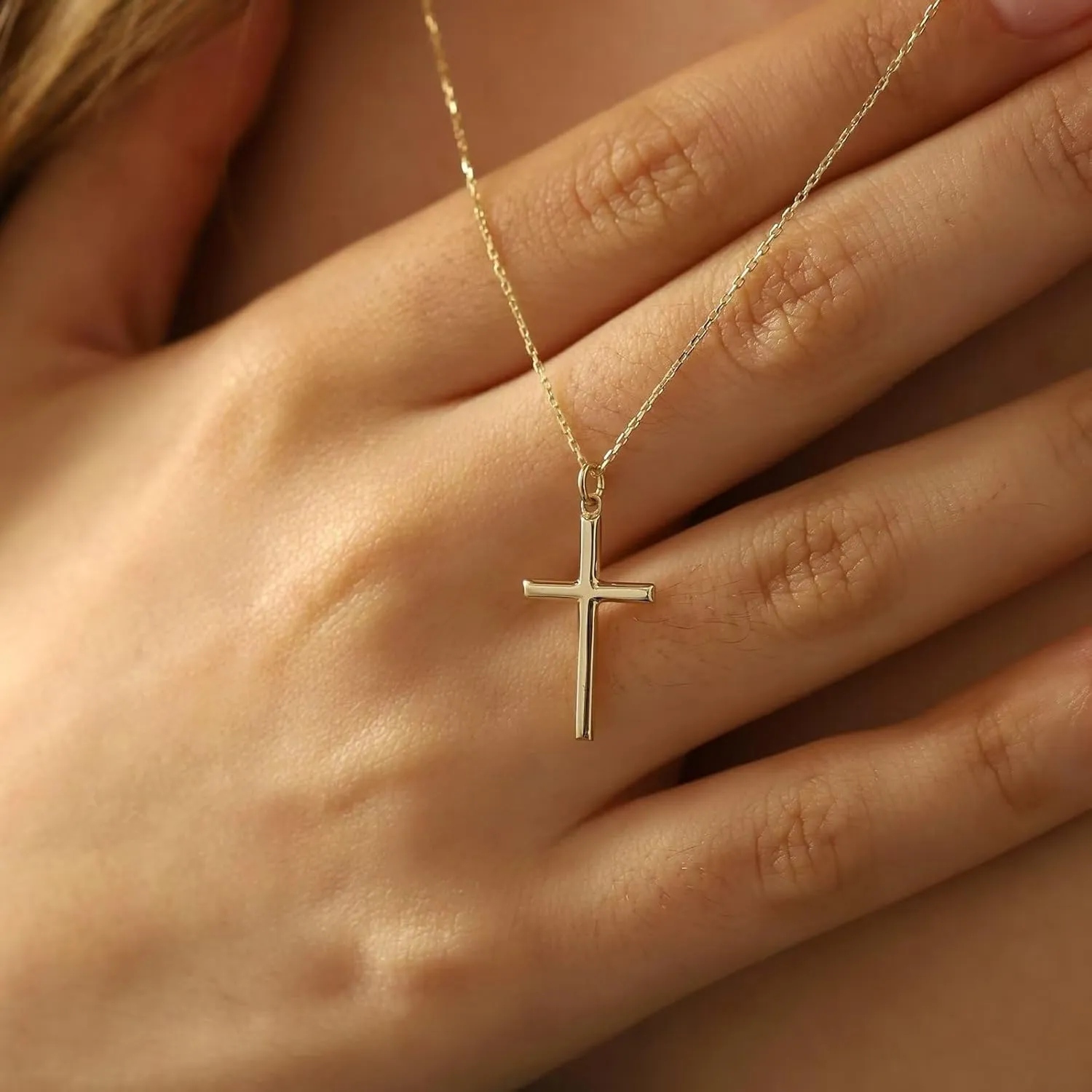 MONOZO Cross Necklace for Women14K Gold Plated Cross Necklace Layered Gold Cross Necklace Tiny Sideway Cross Choker Necklace Gold Cross Necklaces for Women Trendy Gold Jewelry Gifts for Women Trendy
