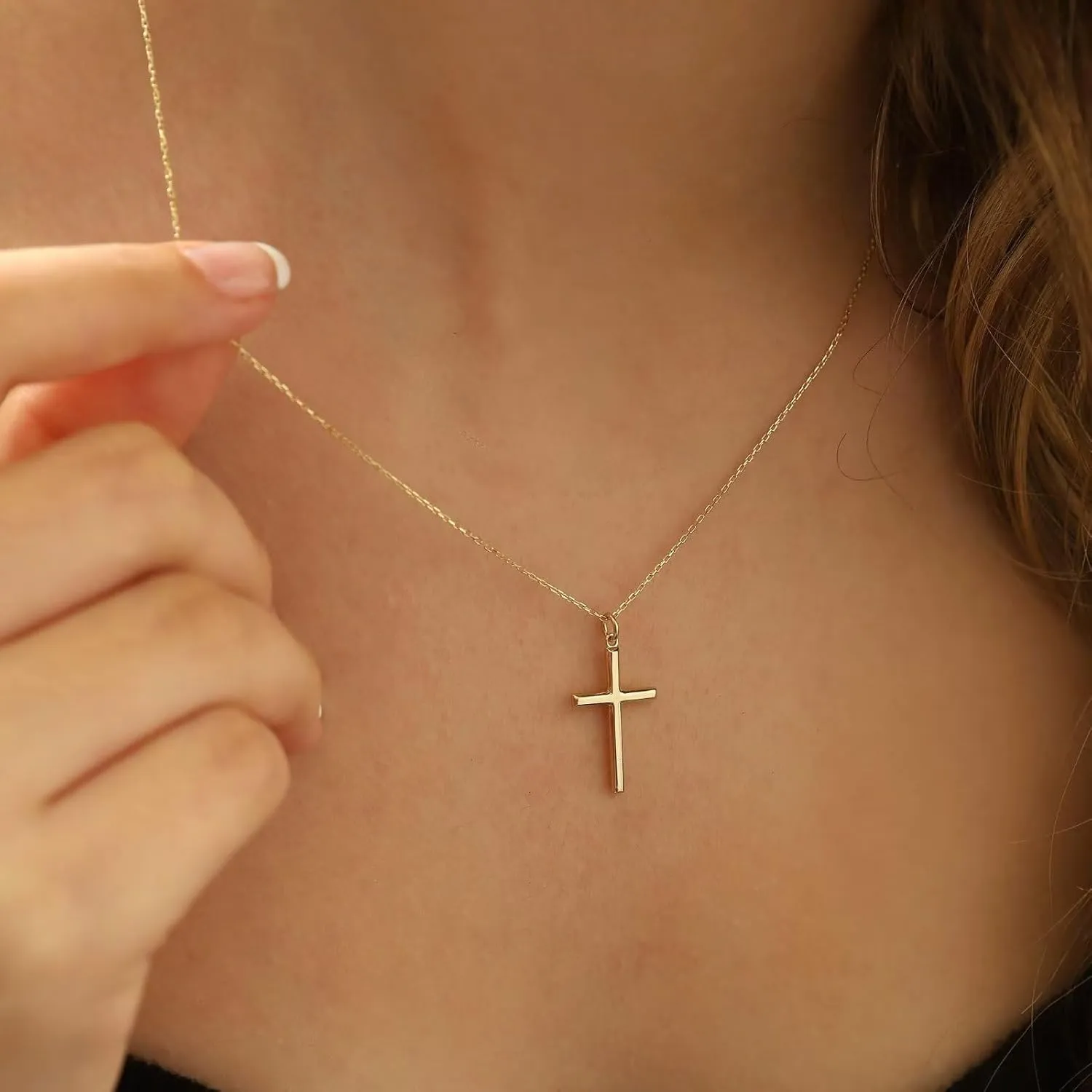 MONOZO Cross Necklace for Women14K Gold Plated Cross Necklace Layered Gold Cross Necklace Tiny Sideway Cross Choker Necklace Gold Cross Necklaces for Women Trendy Gold Jewelry Gifts for Women Trendy