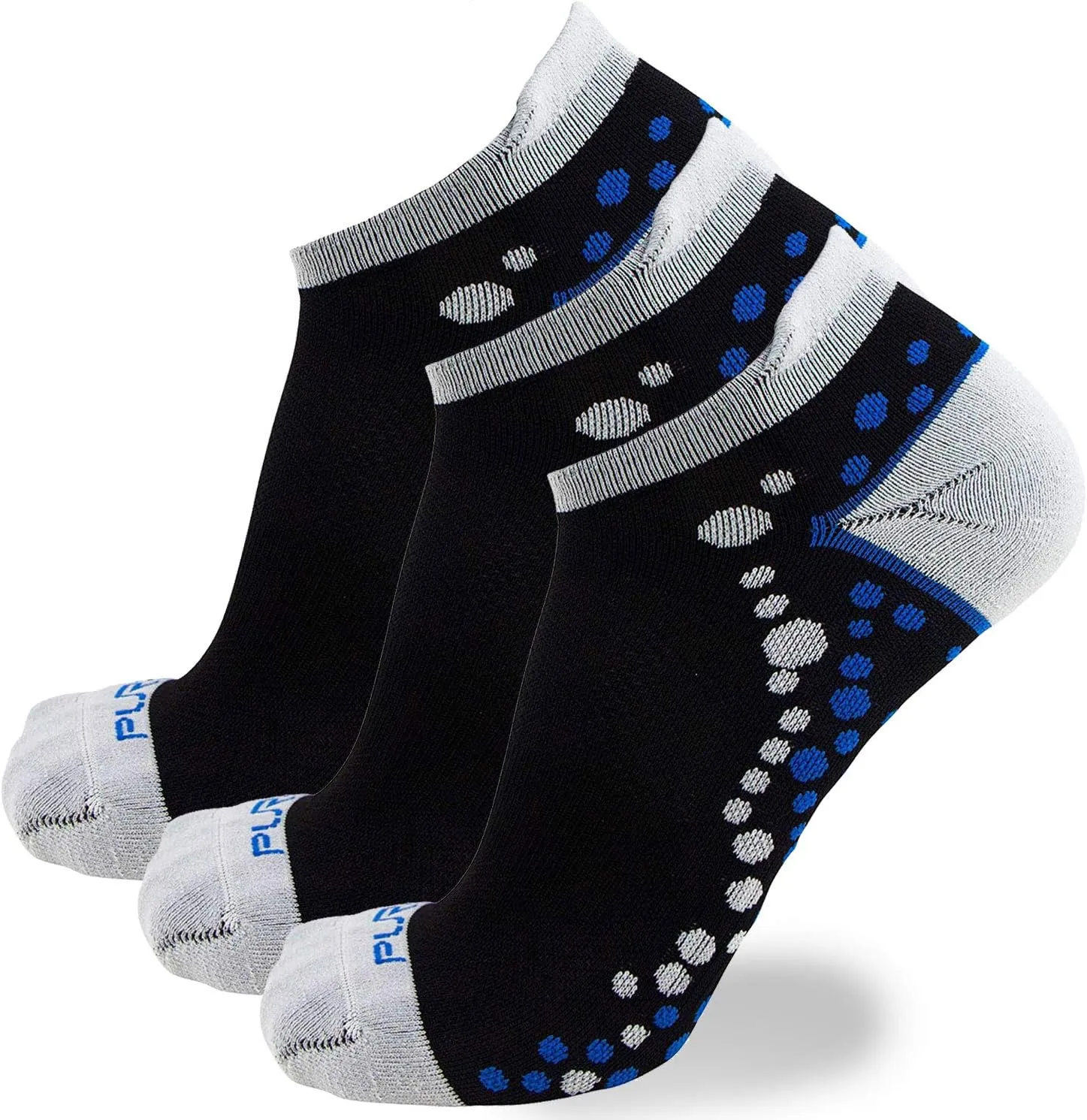 No-Show Anti-Blister Running Socks - Moisture Wicking Sport Socks for Men, Women