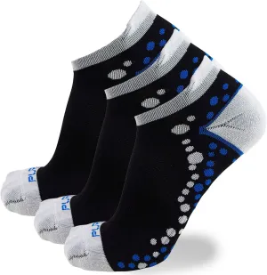 No-Show Anti-Blister Running Socks - Moisture Wicking Sport Socks for Men, Women
