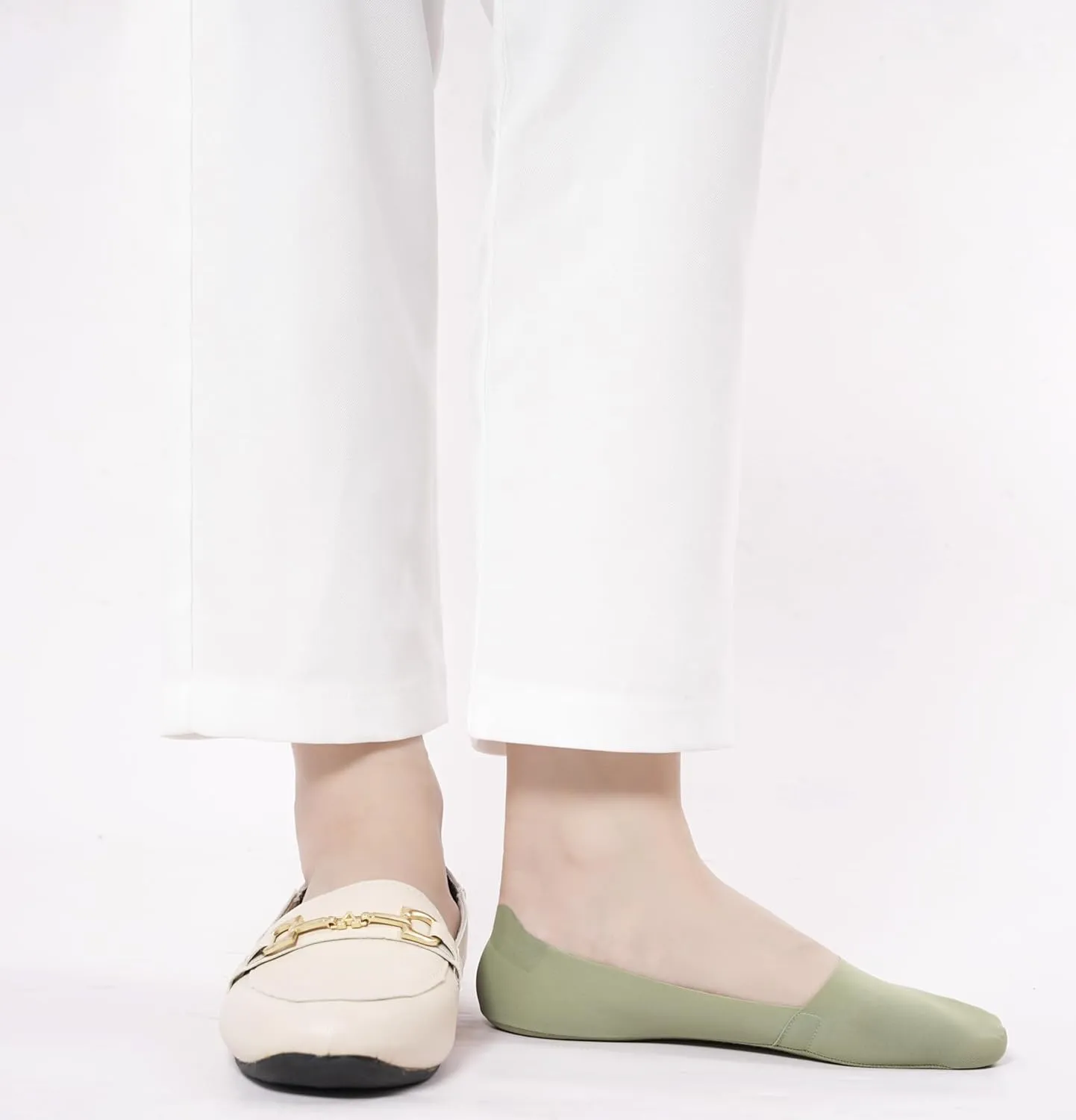 No Show Socks Womens Nylon Non Slip Low Cut Invisible Liner Footies Thin Silk Socks for Flats Loafers Lightweight 6 Pairs