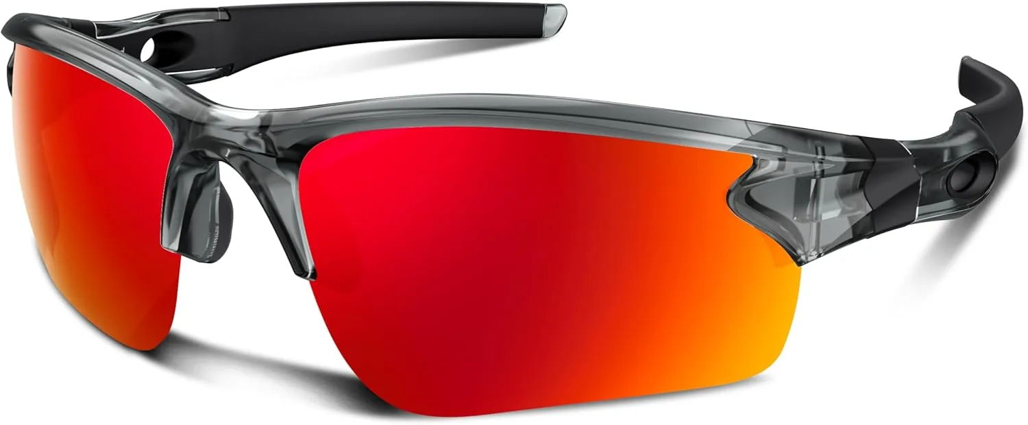 Polarized Sunglasses for Men Women Running Sunglasses Sports Cycling Driving Fishing Baseball Golf TAC UV400 TR90