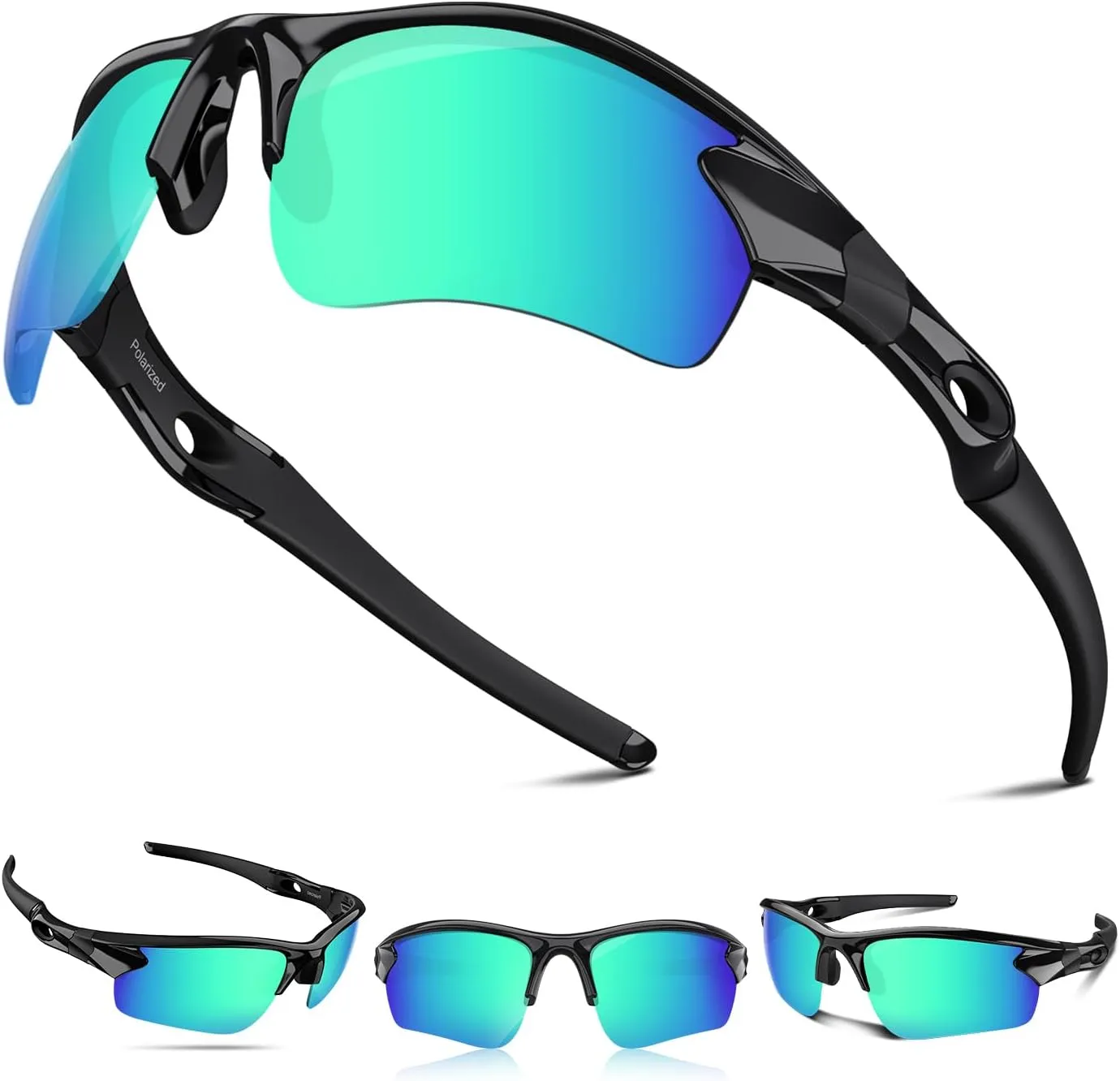 Polarized Sunglasses for Men Women Running Sunglasses Sports Cycling Driving Fishing Baseball Golf TAC UV400 TR90