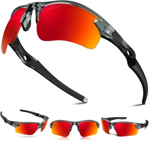 Polarized Sunglasses for Men Women Running Sunglasses Sports Cycling Driving Fishing Baseball Golf TAC UV400 TR90