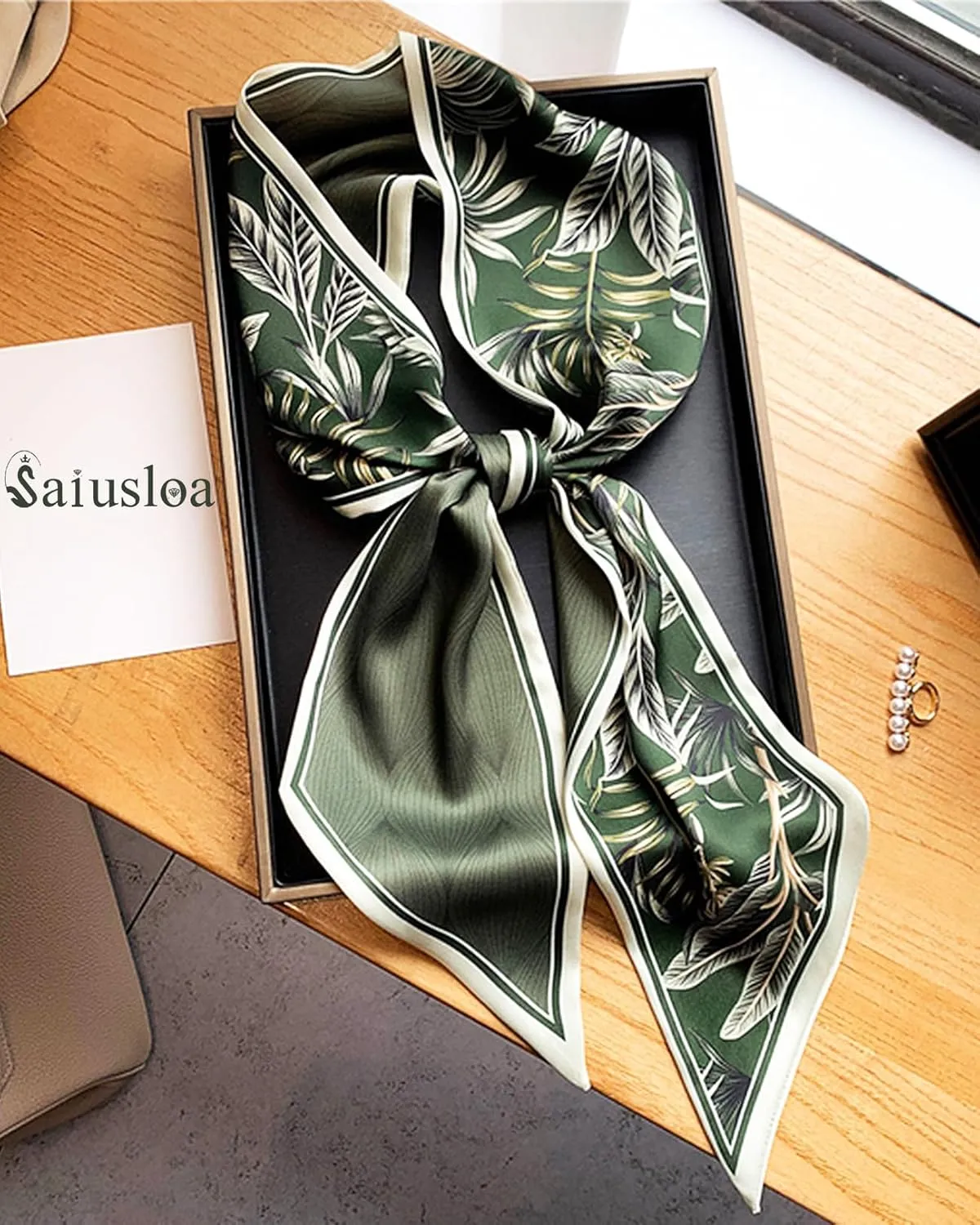 Purse Scarf For Handbags Head Scarves For Women's Hair Bags Scarfs Long Skinny Scarves Fashion Silky Headbands Accessories