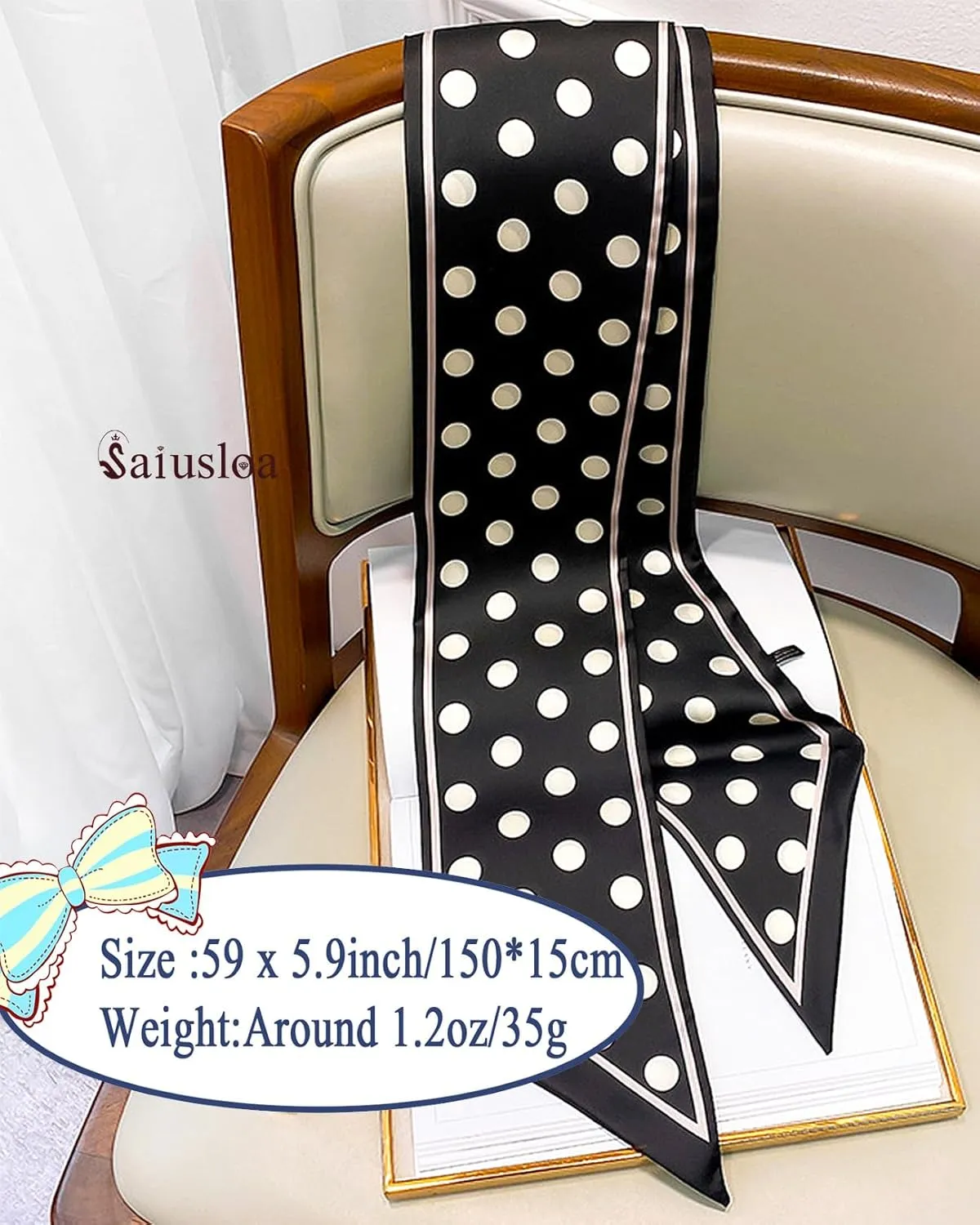 Purse Scarf For Handbags Head Scarves For Women's Hair Bags Scarfs Long Skinny Scarves Fashion Silky Headbands Accessories
