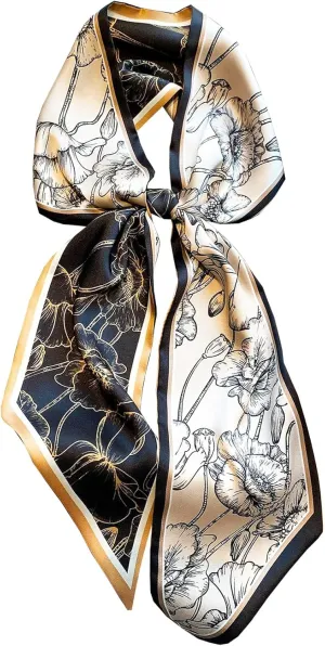 Purse Scarf For Handbags Head Scarves For Women's Hair Bags Scarfs Long Skinny Scarves Fashion Silky Headbands Accessories