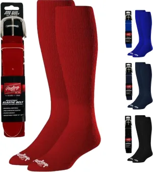 Rawlings | Belt & Socks Combo | Baseball/Softball | Multiple Sizes & Colors