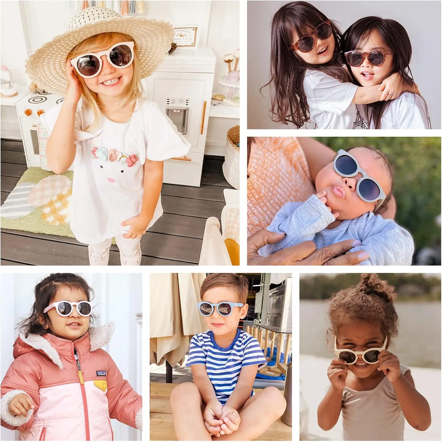 Real Shades Chill Unbreakable Kids Sunglasses - UV Protection Shatterproof Lens Flexible Frame Sunglasses for Kids Boys Girls