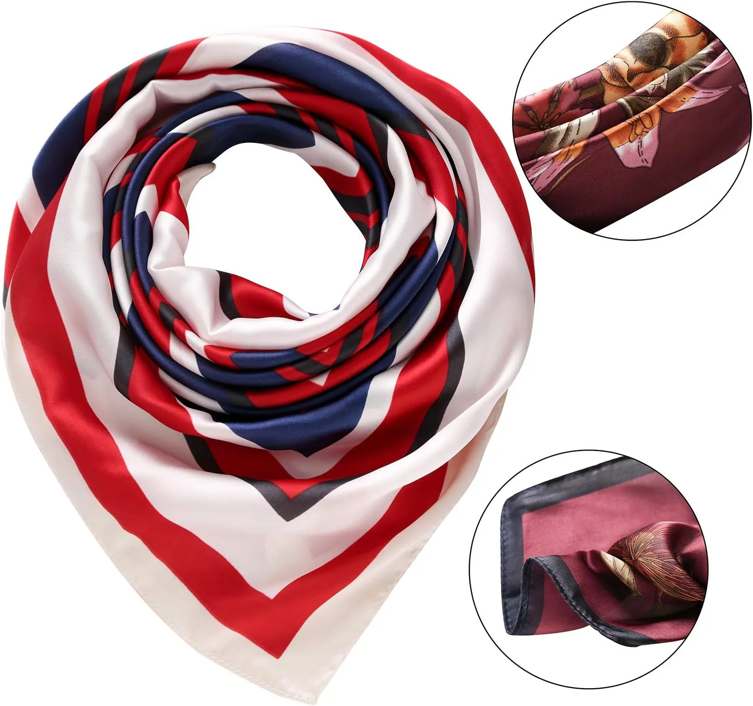 RIIQIICHY Women Head Hair Scarf Like Satin Silk Scarf Sleeping Hair Wrapping Night 27.5"