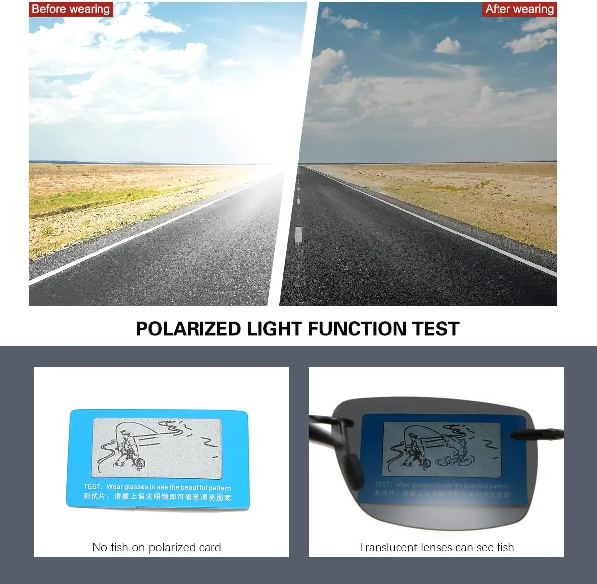 Rimless Polarized Sports Sunglasses for Men Women Driving Running Fishing Golf 100% UV Blocking Glasses Mirror Shades