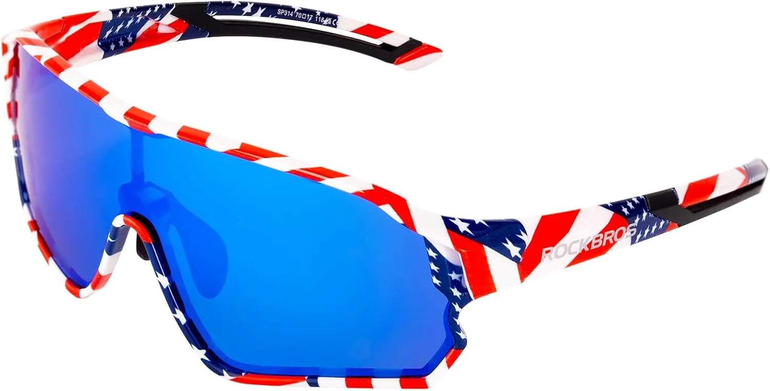 ROCKBROS Kids Polarized Sunglasses Cycling Glasses Sport Sunglasses UV400 Protection for Youth Boys Girls Age 8-14
