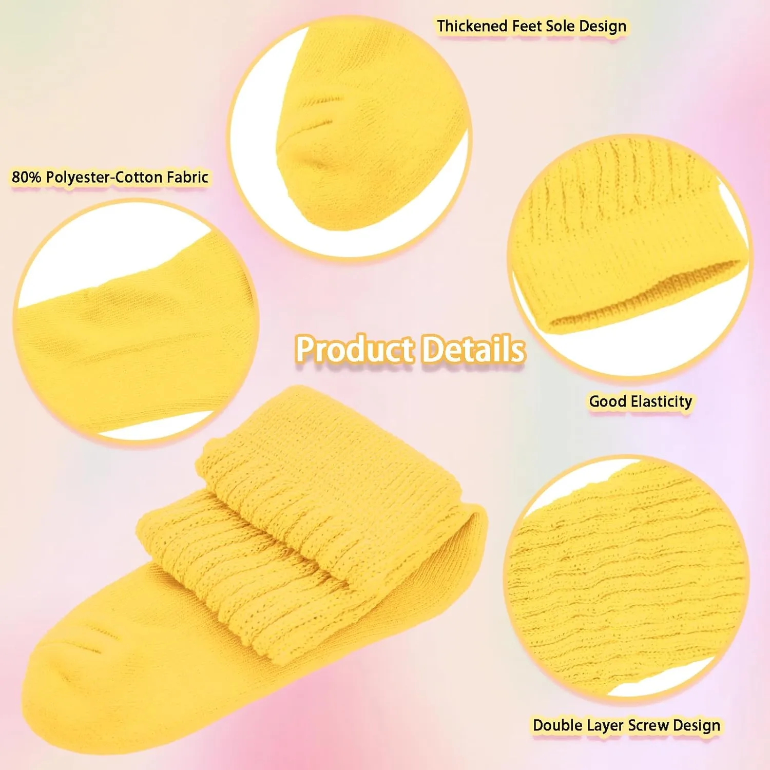 Slouch Socks Women 80s 90s Scrunch Socks Extra Long Slouchy Sock Knee High Sock
