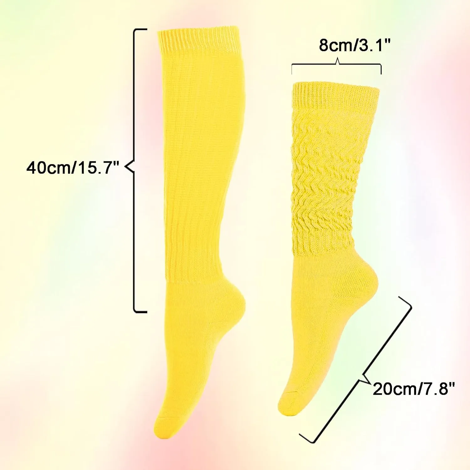 Slouch Socks Women 80s 90s Scrunch Socks Extra Long Slouchy Sock Knee High Sock