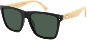 Super XXLarge Size Retro Rectangular Frame TAC Polarized Lenses with Spring Hinge For Men & Women
