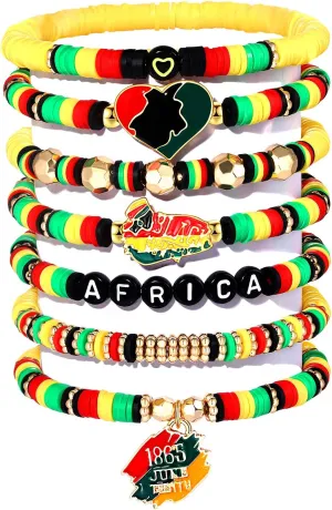 Surfer Heishi Bracelets for Women Stackable Rainbow Vinyl Disc Clay Beaded Stretch Bracelets Elastic Layering Friendship Bracelets Boho Summer Beach Jewelry