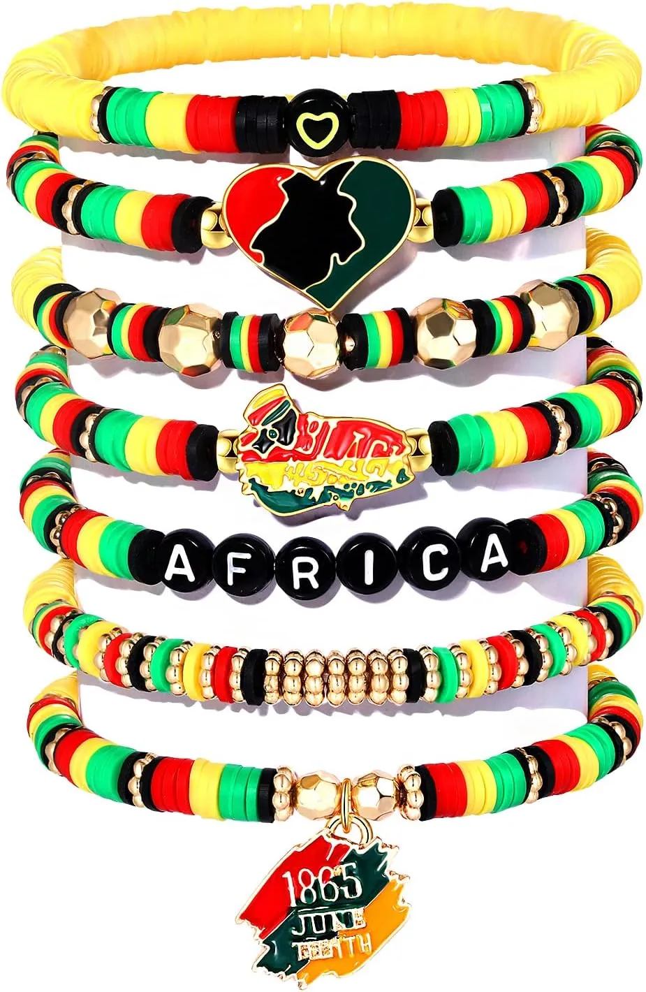 Surfer Heishi Bracelets for Women Stackable Rainbow Vinyl Disc Clay Beaded Stretch Bracelets Elastic Layering Friendship Bracelets Boho Summer Beach Jewelry