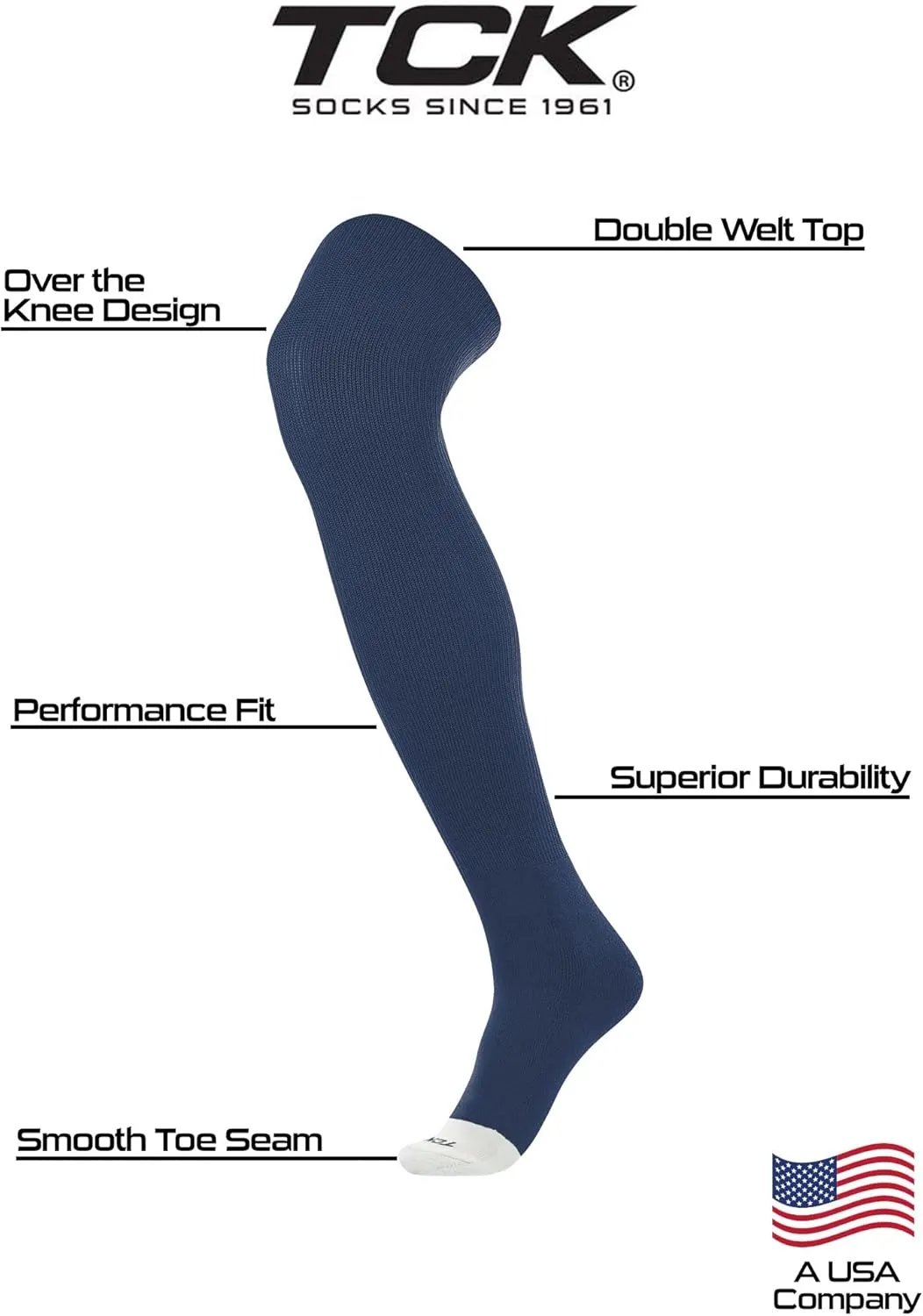 TCK Baseball Socks Prosport Over the Knee Football Socks Extra Long for Boys Girls Men Women Youth and Adult