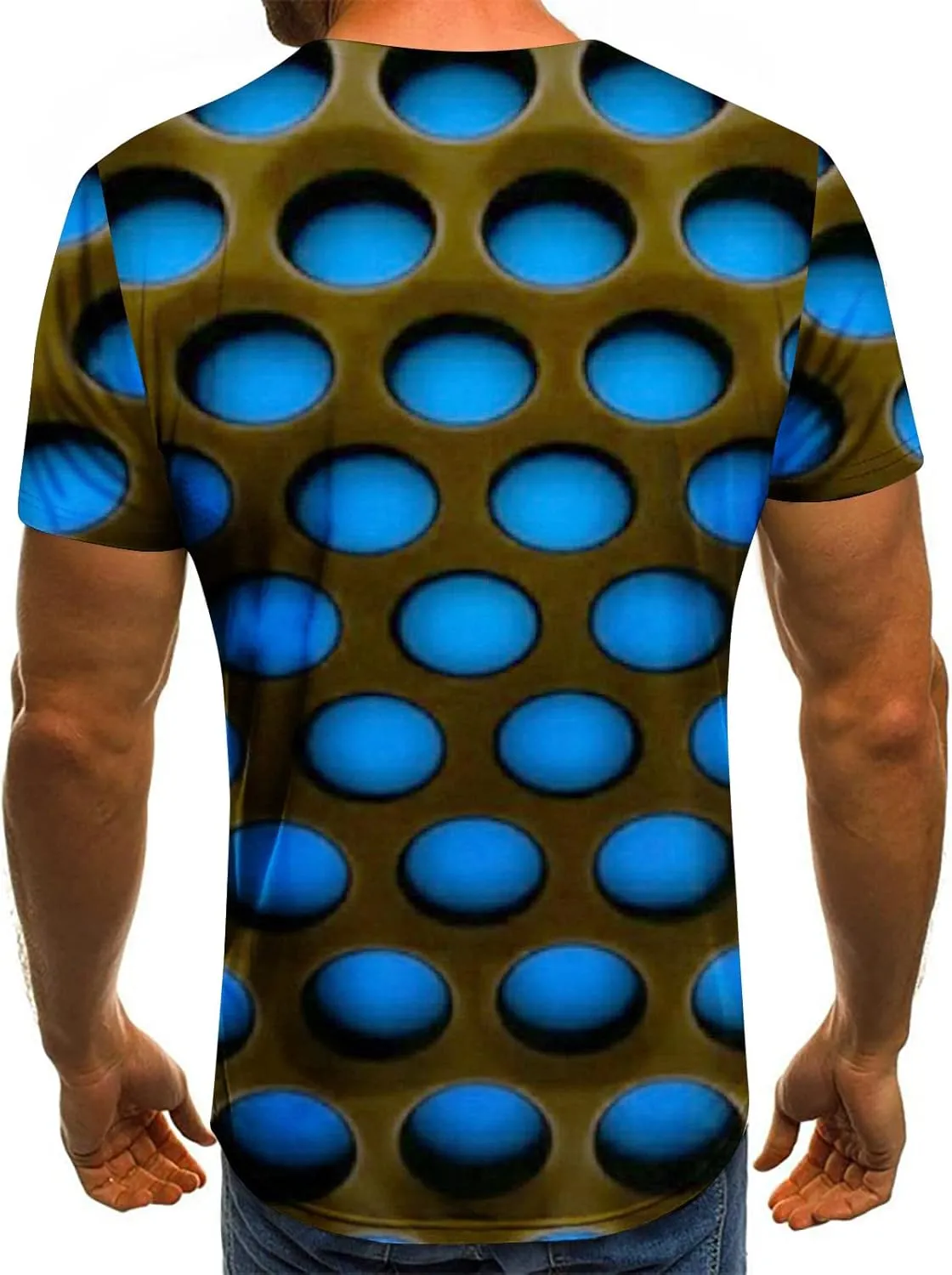 Tee Shirts Mens Summer Casual Stylish Short Sleeve Neon Abstract 3D Print Work Tshirt Novelty Graphic Clothe 2023