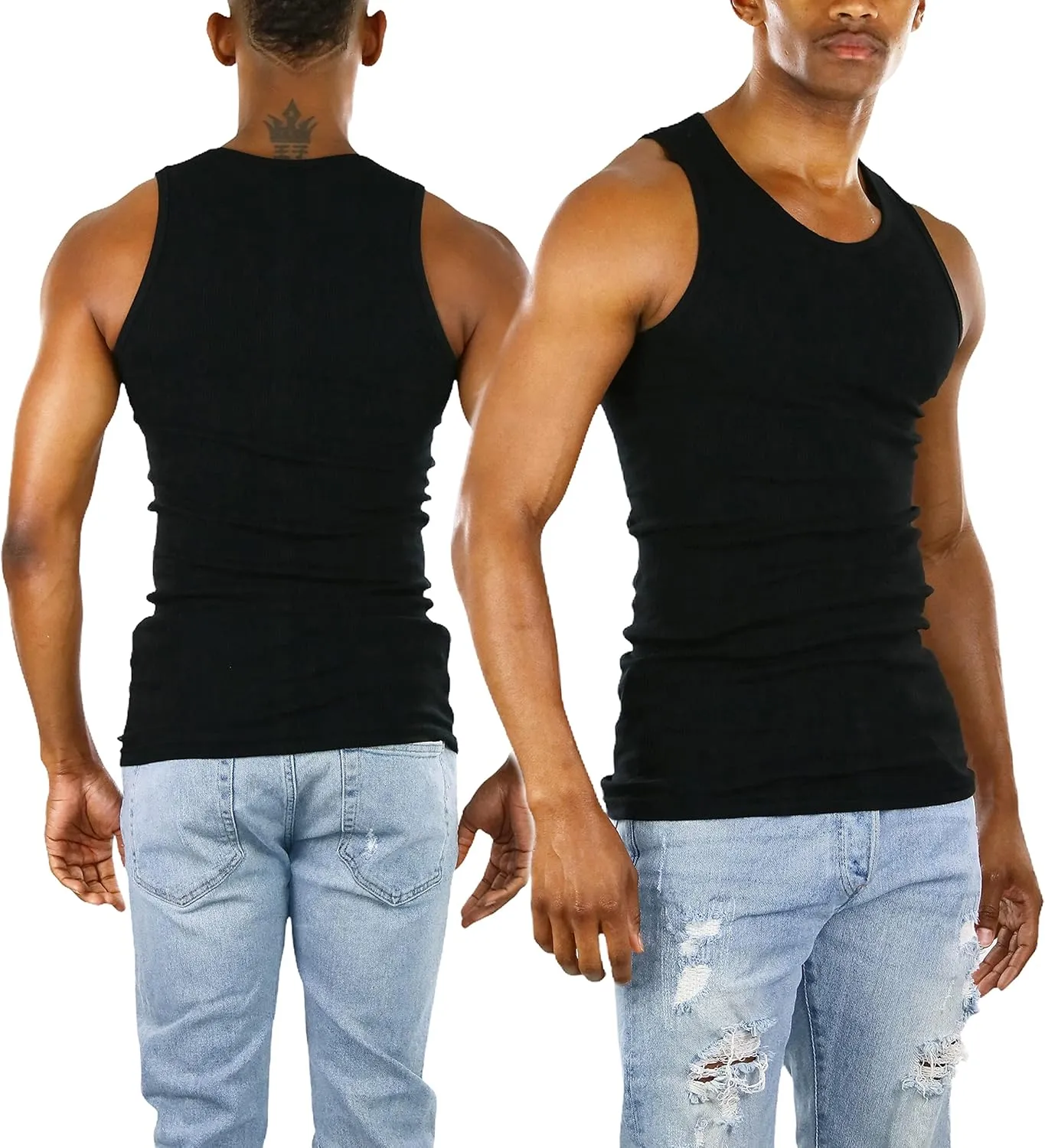 ToBeInStyle Mens Workout A-Shirt Long Muscle Shirt Tank Top