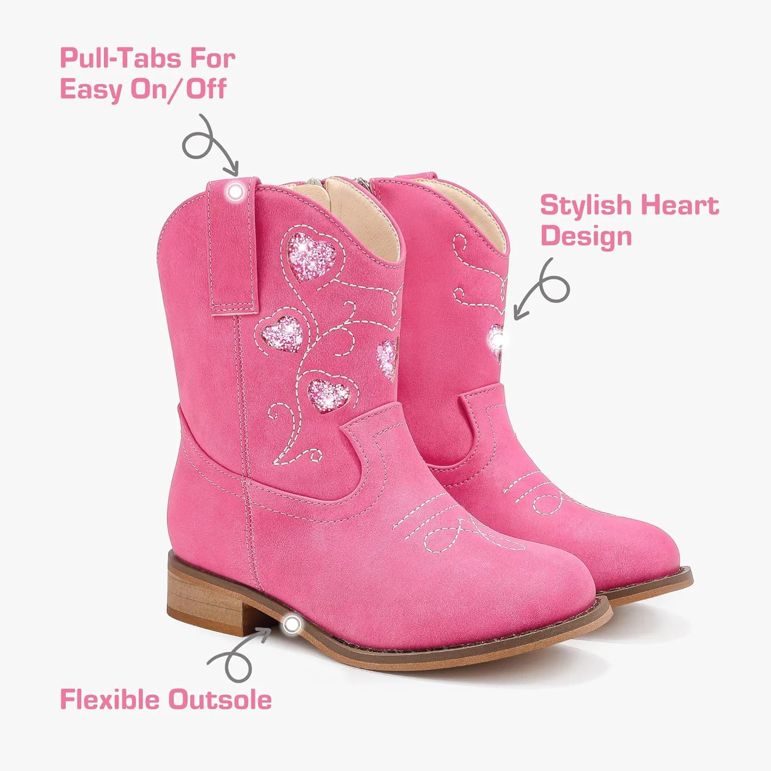 Toddler Cowgirl Boots Girls Cowboy Boot Ankle Toddler Girl Boot Kids Boots Western Horse Riding Shoes Birthday Party