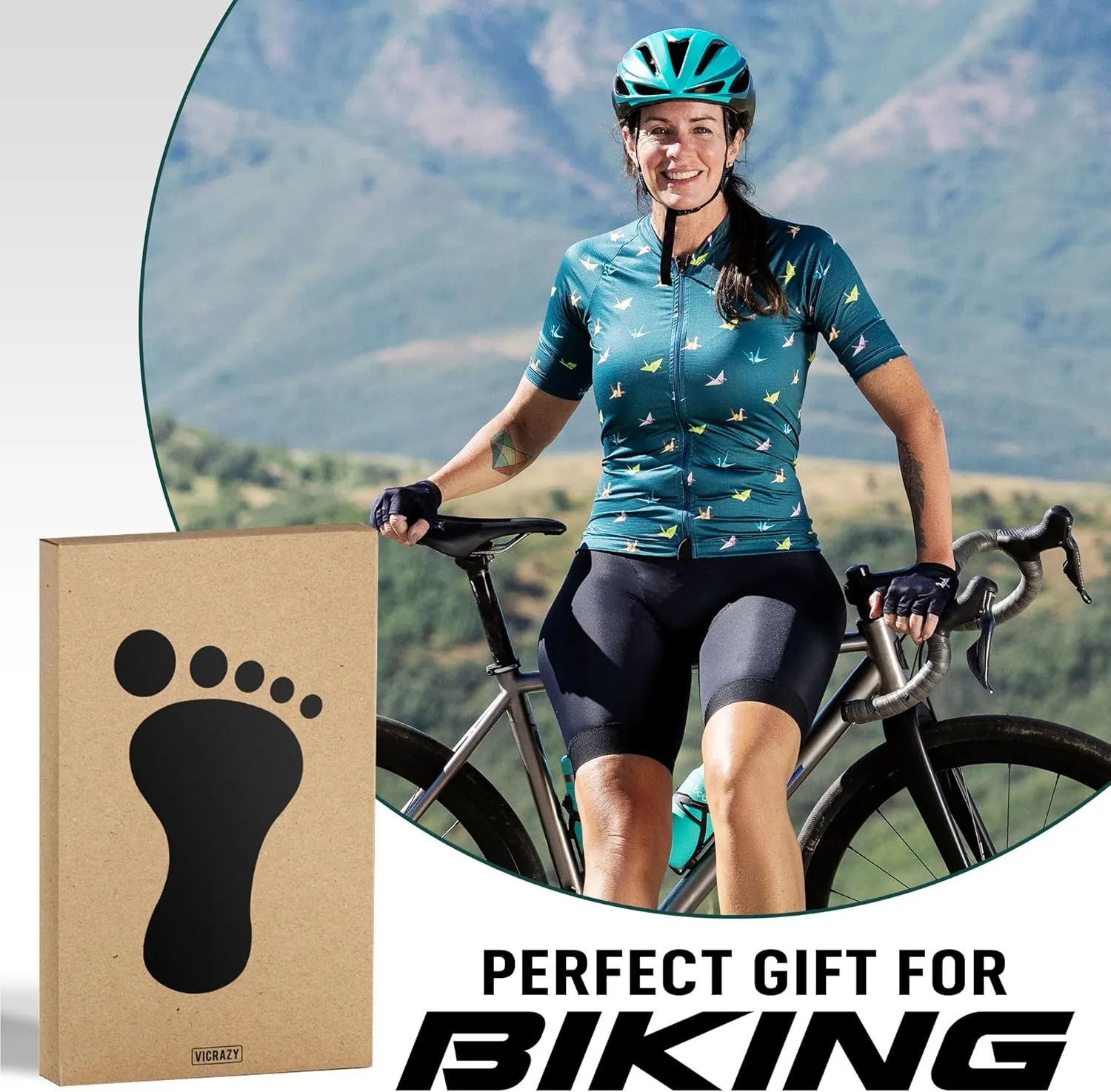 VICRAZY Hiking, Cycling, Camping Socks for Men, Women - Hiking, Bicycle, Camping, Bike Accessories, Stocking Stuffers