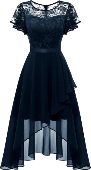 Wedtrend Women's Formal Dress Ruffle Cocktail Party Dress Flutter Sleeve Fall Wedding Guest Dress
