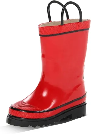 Western Chief Kids Waterproof Rubber Classic Rain Boot with Pull Handle