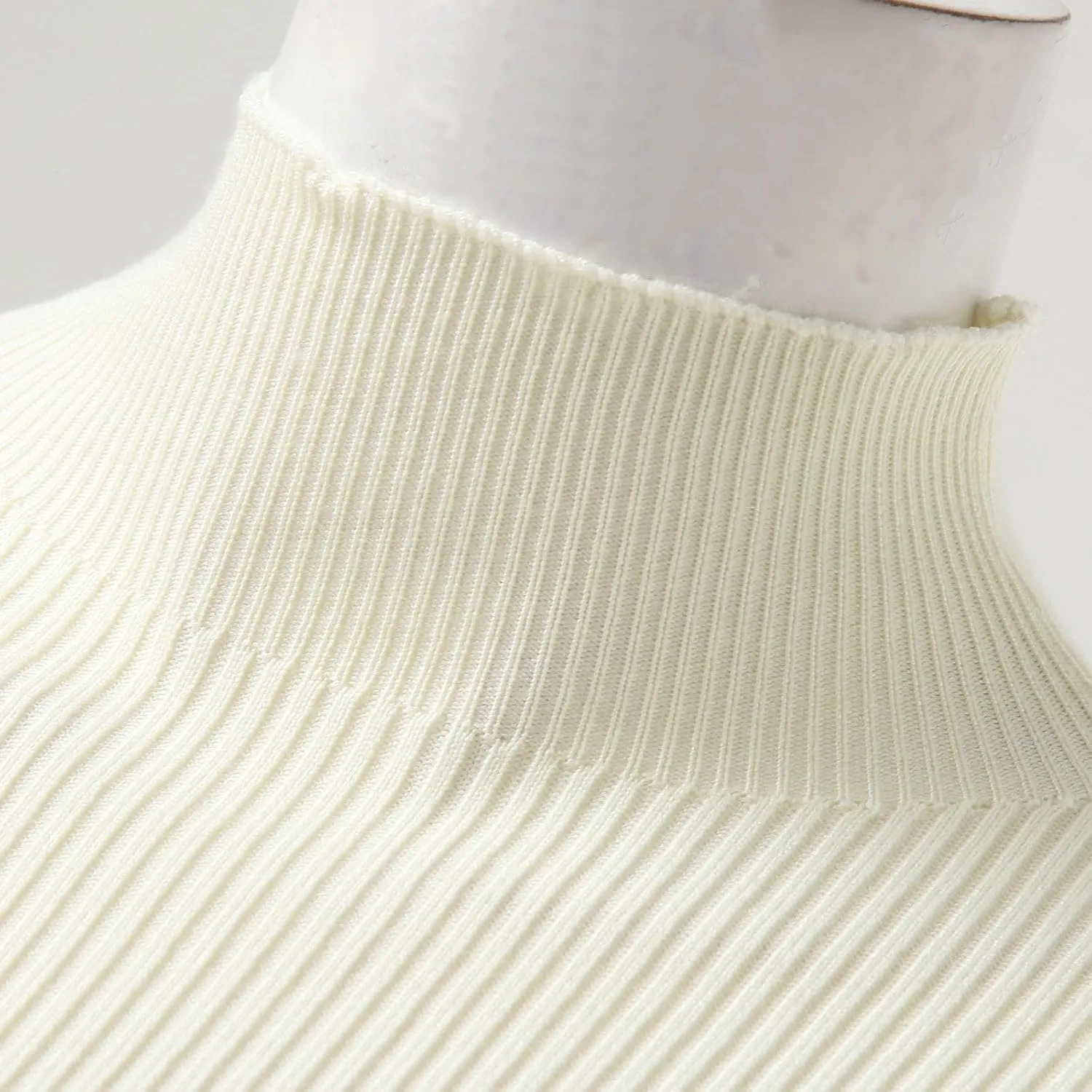 Women Turtleneck Long Sleeve Knit Elasticity Slim Sweater Dress Midi Wrap Dress