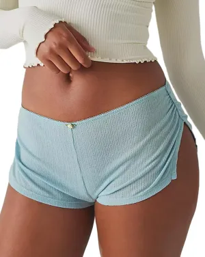 Women Y2k Micro Shorts Sexy Low Rise Side Slit Mini Shorts Soft Booty Boy Shorts Cute Lounge Pj Bottoms Shorts