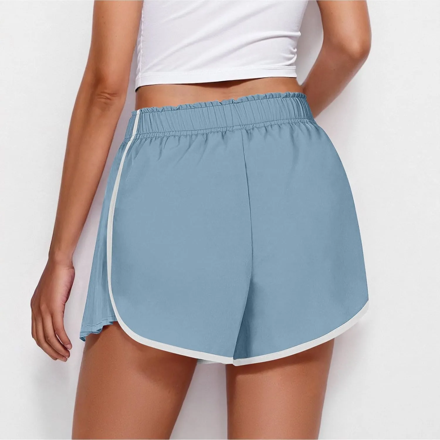 Workout Shorts Women Quick Dry Pleated Running Shorts Lightweight Comfy Athletic Tennis Shorts Loose Lounge Shorts