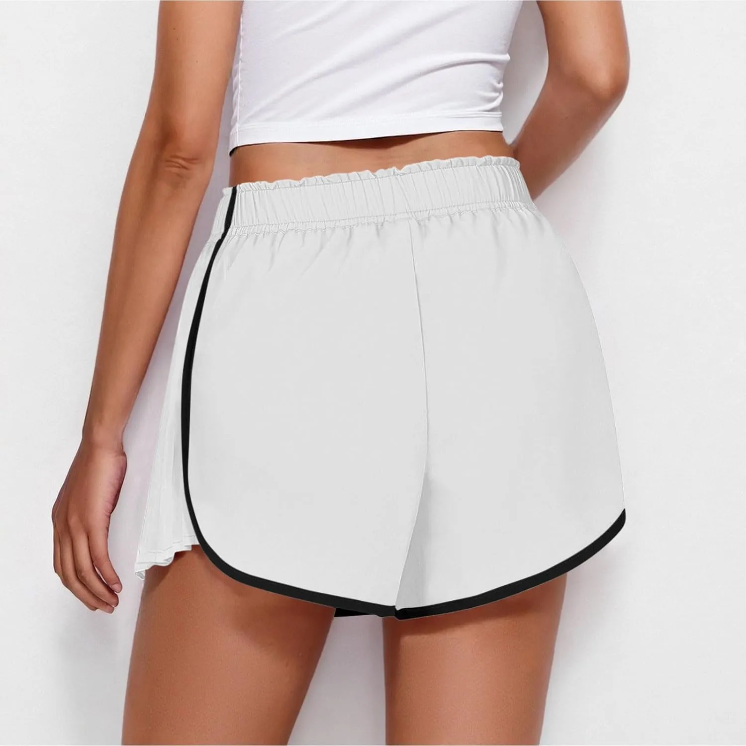 Workout Shorts Women Quick Dry Pleated Running Shorts Lightweight Comfy Athletic Tennis Shorts Loose Lounge Shorts