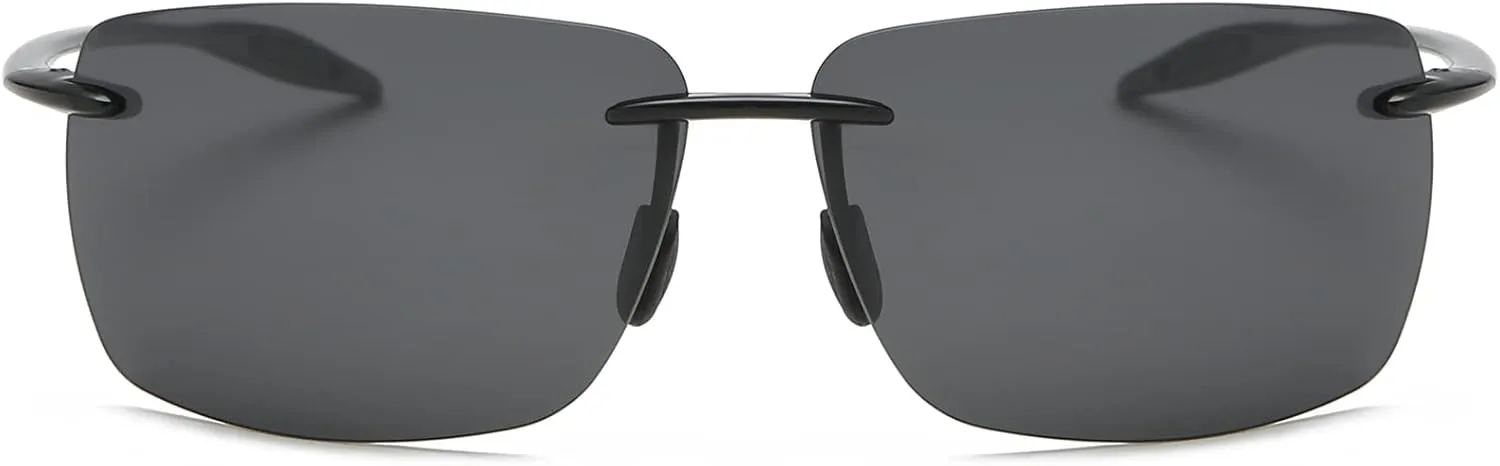 YIMI Rimless Polarized Sport Sunglasses for Men Women Driving Running Golf Glasses Anti Glare UV400 Protection Eyewear Shades