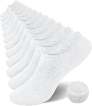 YSense Womens No Show Socks Low Cut Cushioned Cotton Non Slip Invisible Boat Socks 6 Pairs