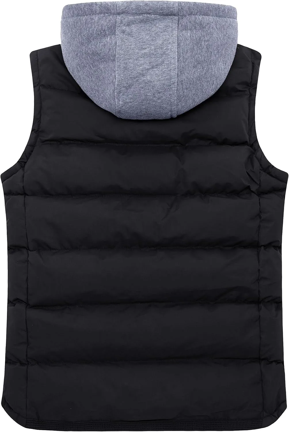 ZSHOW Men's Puffer Vest Removable Hooded Vest Outdoor Winter Vest